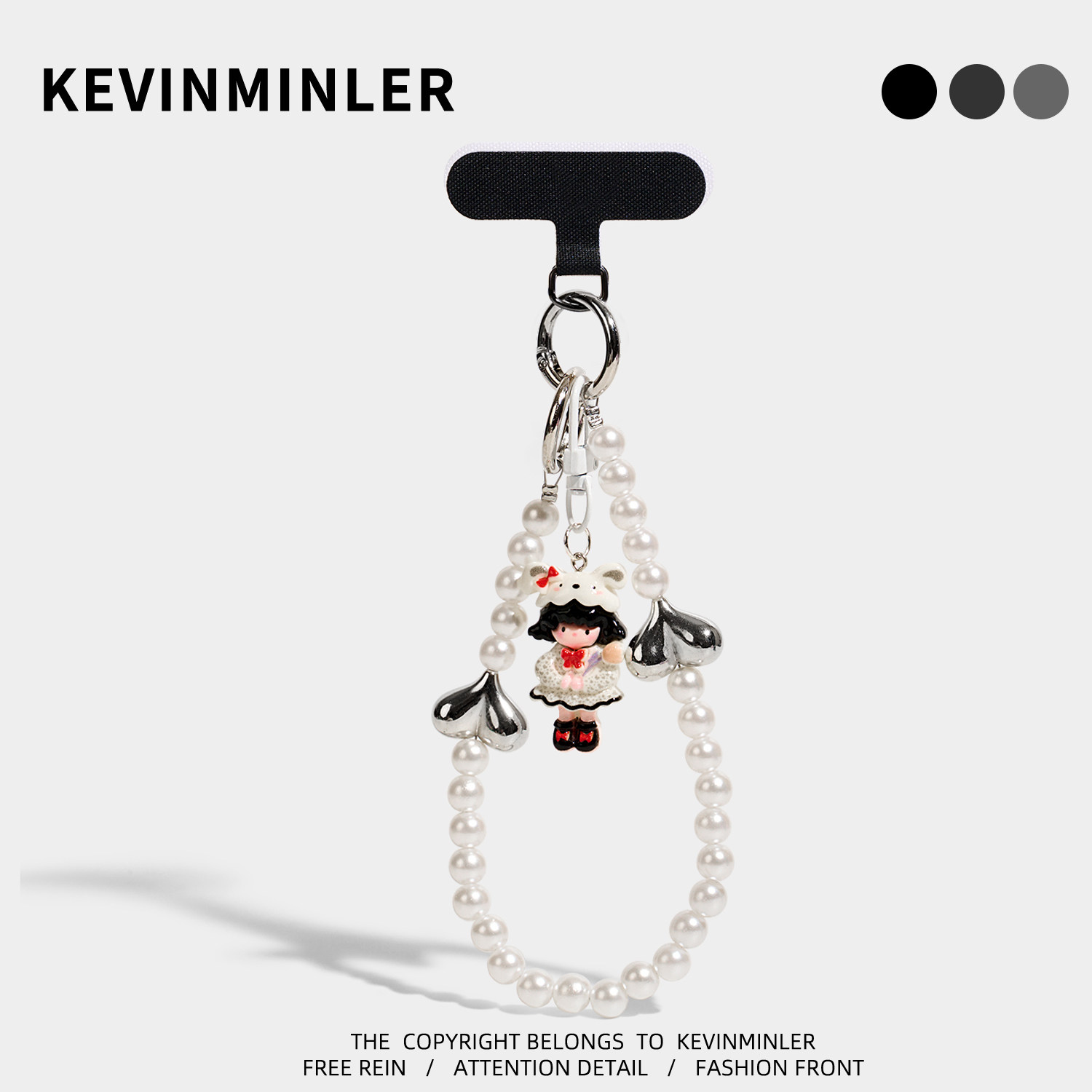 KEVINMINLER原创可爱小女孩手机挂绳包挂件高级感钥匙扣生日礼物图片