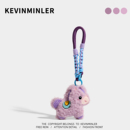 KEVINMINLER原创可爱毛绒紫色小马包挂件钥匙扣马上有钱新年礼物