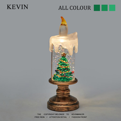 Kevin家“无聊看看蜡烛里的圣诞灯”氛围小夜灯桌面摆件圣诞礼物