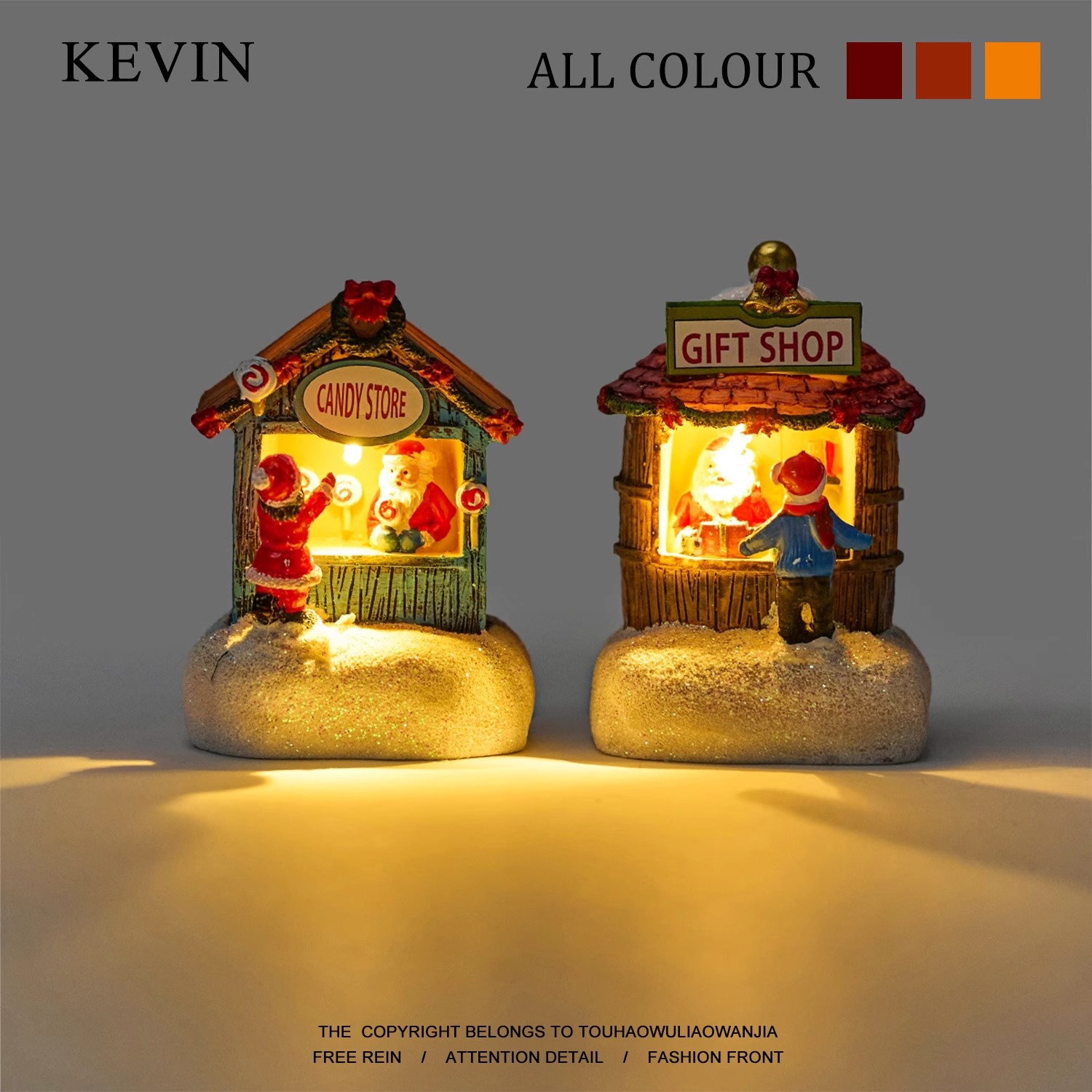 Kevin家!“无聊了送TA一个糖果商店”氛围小夜灯桌面摆件圣诞礼物