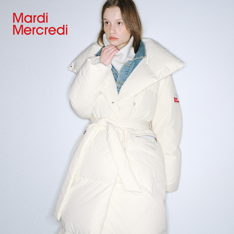 Mardi鸭绒羽绒服长款男女