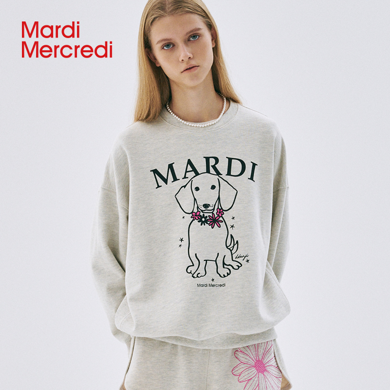 MardiMercredi彩花珍珠小狗卫衣