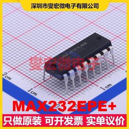 MAX232EPE+ DIP-16 RS-232收发器接口芯片IC