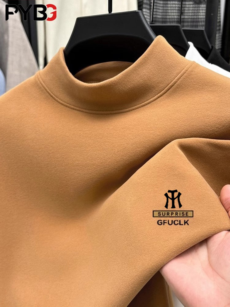 双面德绒打底衫男士2025春秋冬季新款半高领长袖T恤卫衣男款内搭,男装,T恤,淘宝优惠券,粉丝福利购,淘宝优惠卷