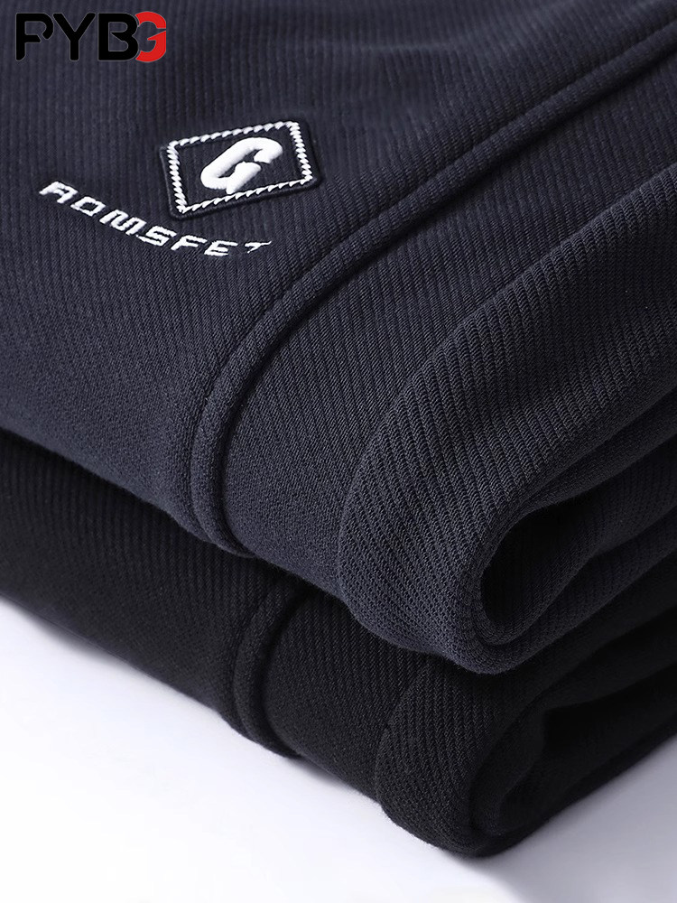 高端束脚男士休闲卫裤春秋冬季2025新款运动加绒男裤子男款长裤潮