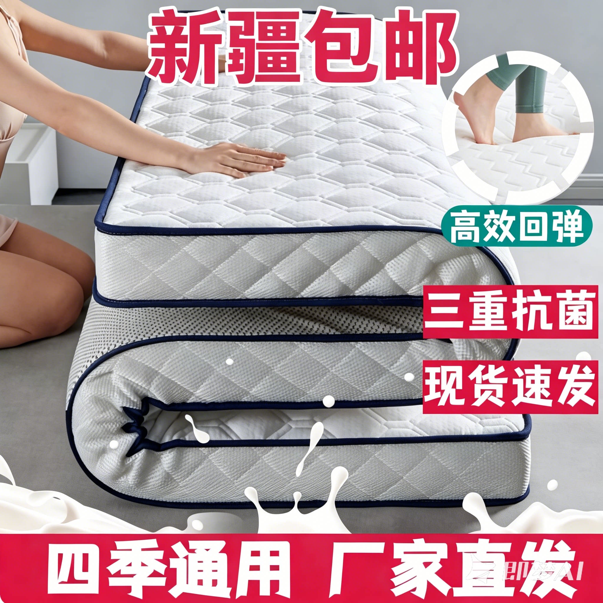 新疆包邮四季床垫加厚家