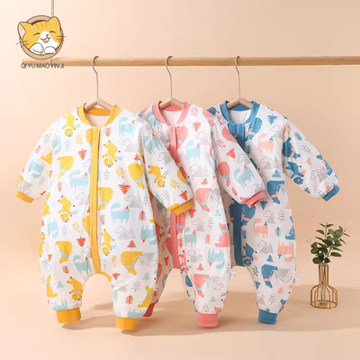 宝宝分腿睡袋纯棉春秋冬