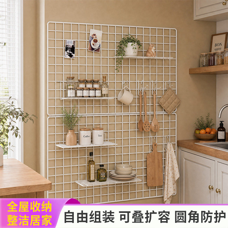 床头挂墙收纳袋挂架宿舍袜子置物袋墙挂式床边门后墙上网格壁挂
