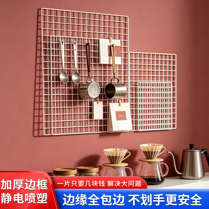 毛绒玩具娃娃收纳桶脏衣篓壁挂收纳筐脏衣服篮铁网格浴室置物架