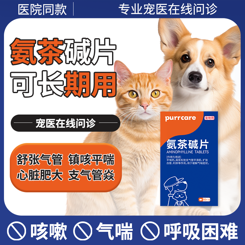 宠物狗狗猫咪心脏病氨茶碱片