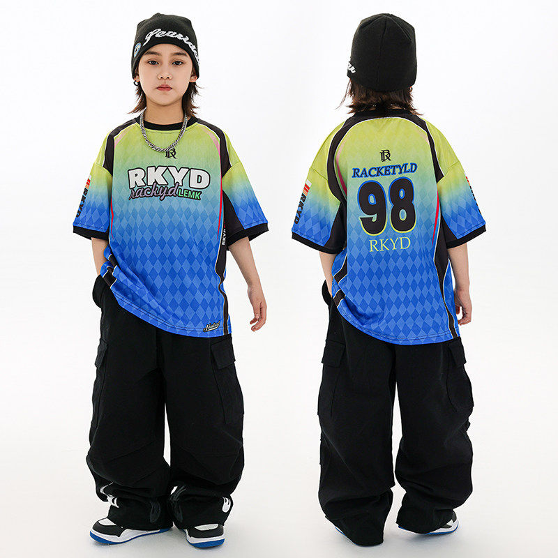 男童街舞嘻哈机能风演出服套装