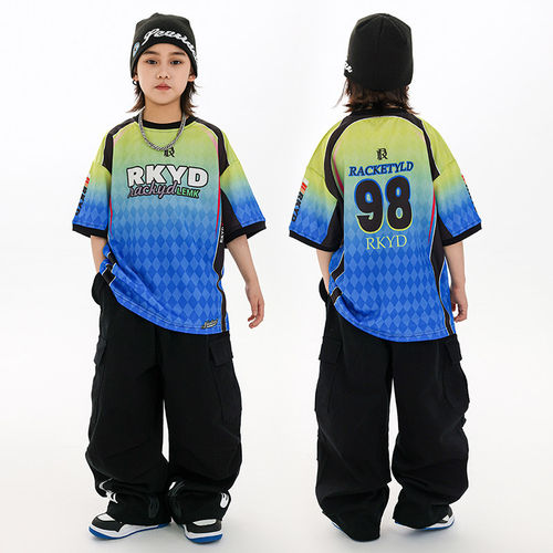 男童街舞嘻哈机能风演出服套装