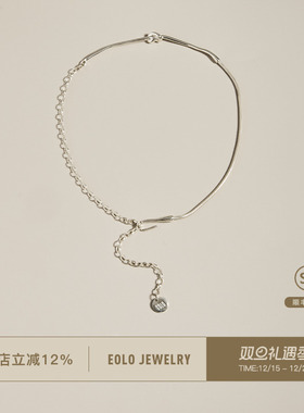 EOLO绳结拼接项链女款纯银
