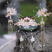 汉服假发头饰发簪古装 发饰流苏步摇古风假发饰品仙气汉服配饰发饰