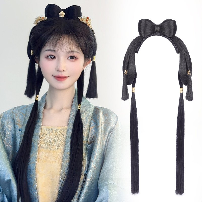 汉服假发一体式懒人盘发发包明制古风发髻头饰全发丝日常垫发造型