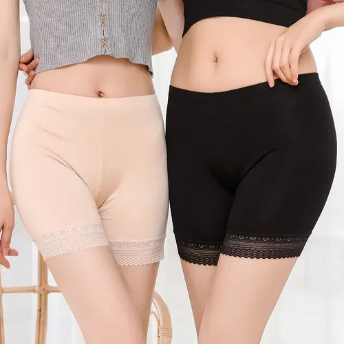 女士蕾丝花边打底裤防走光安全裤大码短裤保险裤夏蔓美娇