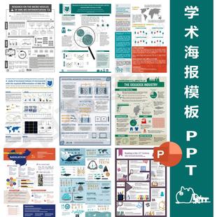 学术海报模板Poster墙报壁报PPT格式 9个 竖版(宽:高=3:4)