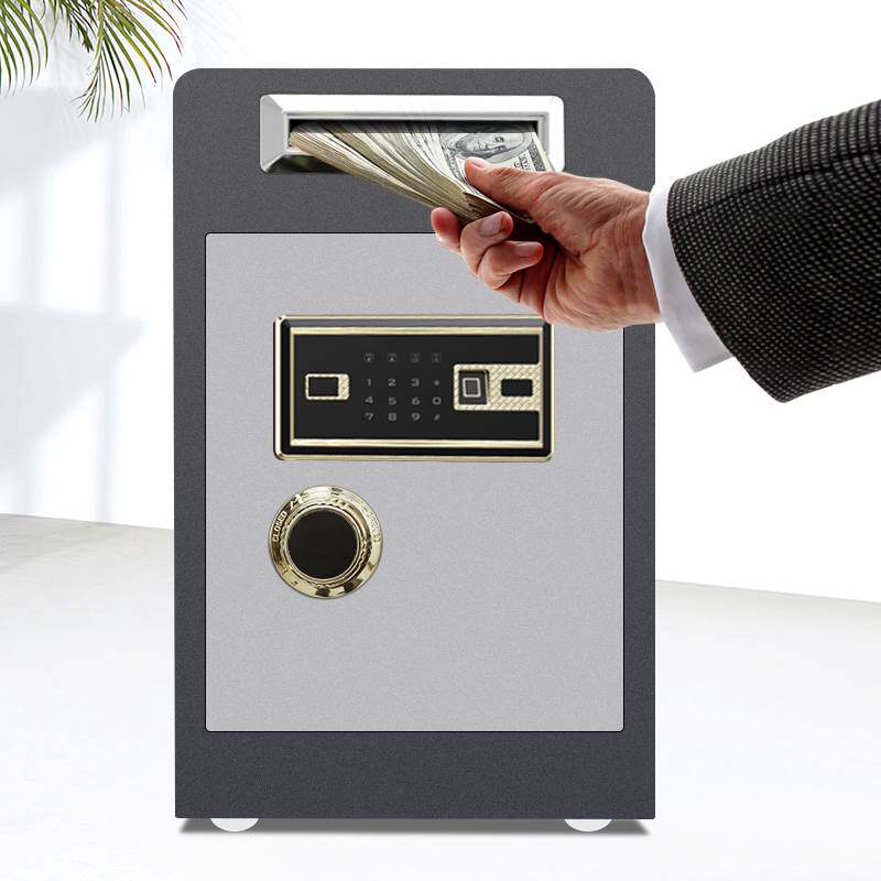 鼎发投币式保险柜办公60cm高收银防盗保险箱超市宾馆收钱箱防盗防