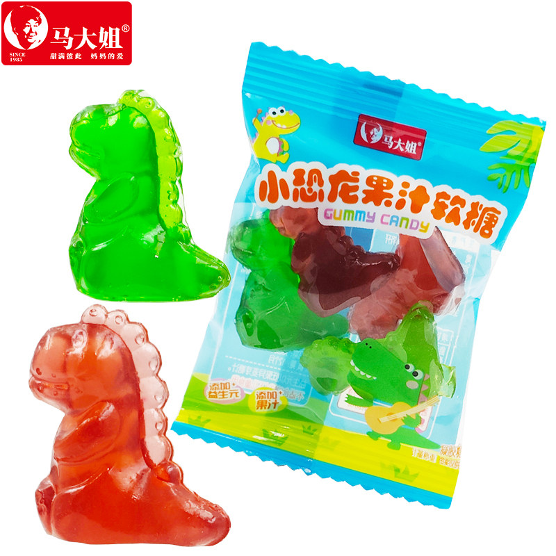 马大姐小恐龙果汁软糖小包装糖果儿童零食小朋友的非常喜欢QQ糖