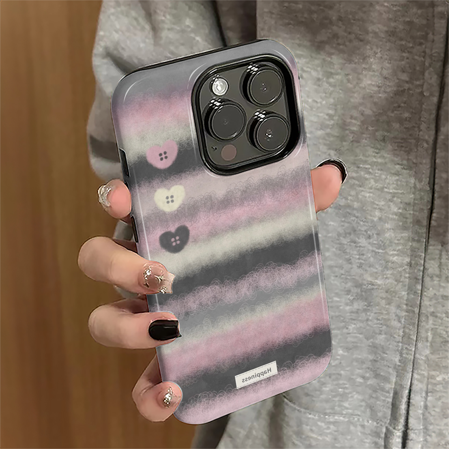 适用苹果17pro手机壳iPhone16pro新款ip15promax简约14女13彩色条纹11个性12潮8/7plus防摔保护套xsmax菲林e