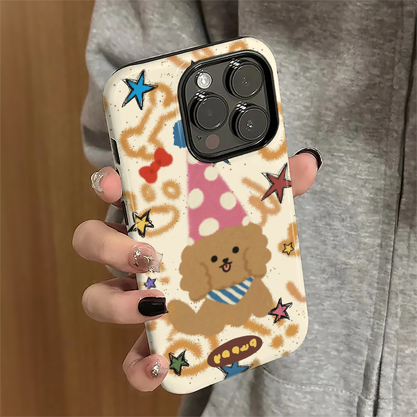 适用苹果16pro手机壳iPhone17promax个性ip15pro新款13女14硅胶12防摔保护套11卡通小狗xsmax潮7/8plus菲林e