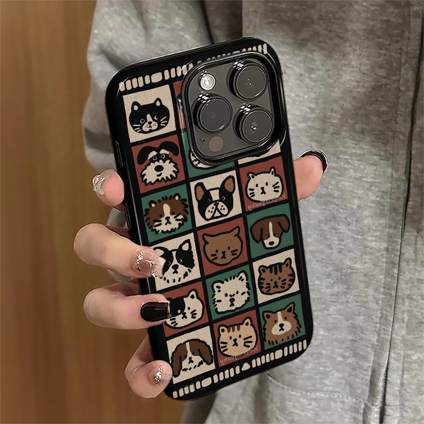 适用苹果16promax手机壳苹果15pro女iPhone13简约iP14pro新款12个性8plus防摔7硬xsmax小猫小狗11套xr菲林16e