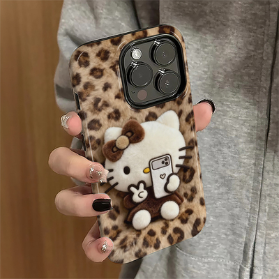 适用苹果17pro手机壳iPhone16promax个性ip15pro新款13女14卡通12防摔保护套11豹纹kt猫xsmax潮7/8plus菲林e