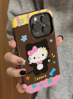 适用苹果17pro手机壳iPhone16promax卡通ip15pro新款13女14个性12防摔保护套11黑色kt猫xsmax潮7/8plus菲林e
