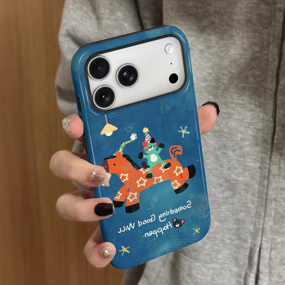 小马猫咪适用苹果17promax手机壳iPhone16pro卡通ip15pro女13马年14新款xsmax艺术12防摔11保护套8/7plus菲林