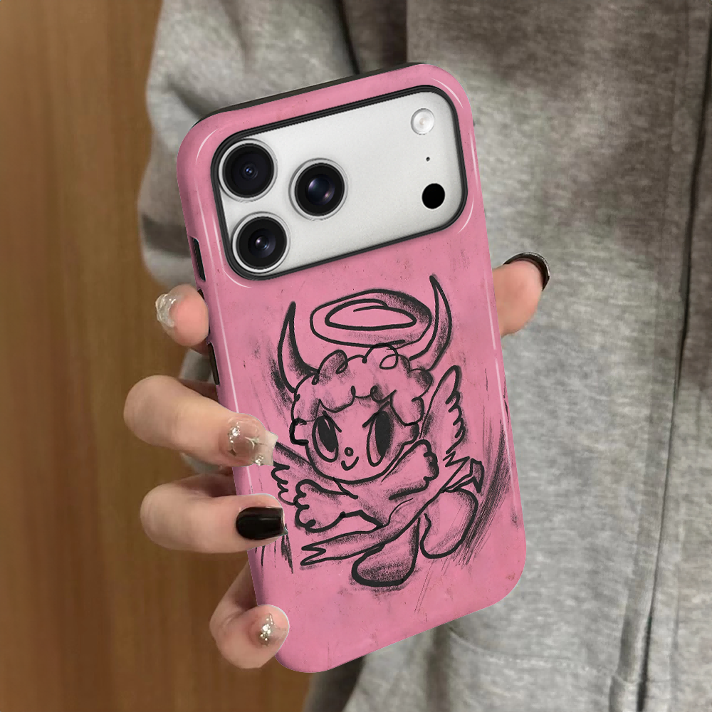 恶魔男孩适用苹果17promax手机壳iPhone16pro潮牌ip15pro女13卡通14新款xsmax高级12防摔11保护套8/7plus菲林