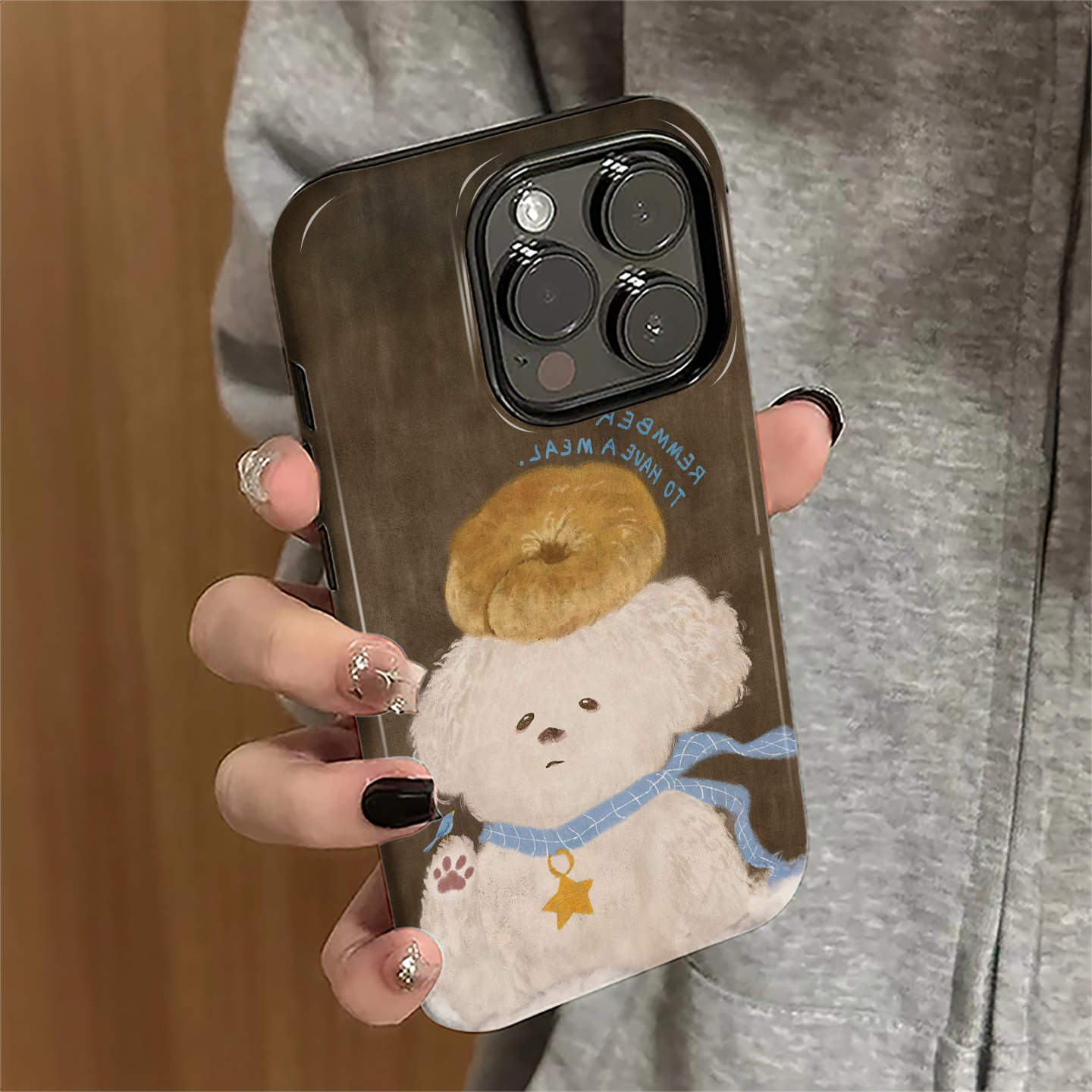 适用苹果16promax手机壳iPhone15pro新款ip17pro卡通14女13简约11面包小狗12潮8/7plus防摔保护套xsmax菲林e