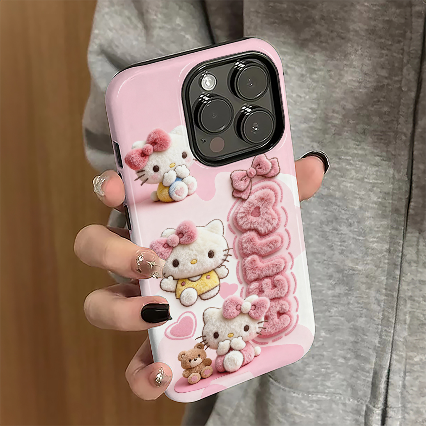 小熊kt猫适用iPhone17promax手机壳苹果16pro卡通ip15pro女13日韩14新款xsmax可爱12防摔11保护套8/7plus菲林