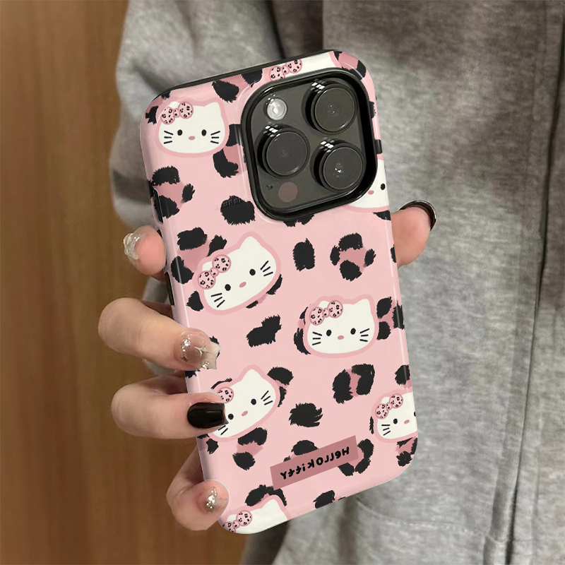 适用iPhone16手机壳苹果15promax新款女iP14/13个性12简约xsmax菲林二合一8高级11防摔套7小众plus豹纹kt猫xr