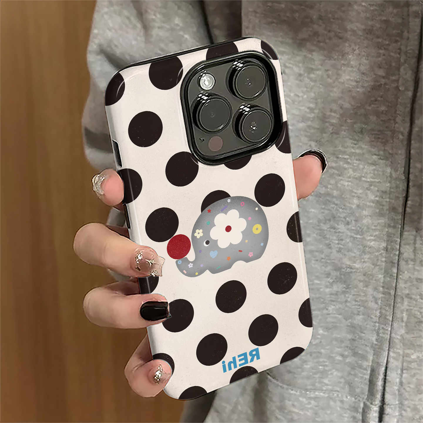 适用iPhone17promax手机壳苹果16pro新款ip15pro卡通13简约14女12波点小象11防摔保护套xsmax潮8/7plus菲林e