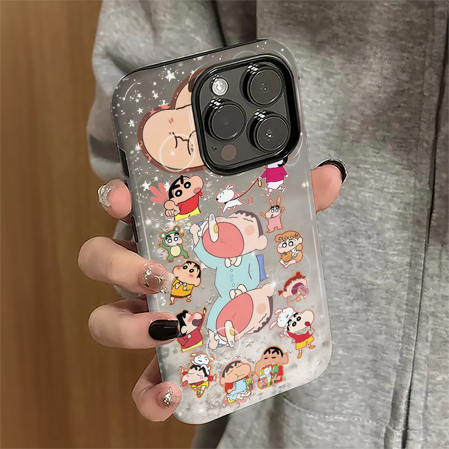 蜡笔小新适用苹果17pro手机壳iPhone16promax卡通ip15pro女13日韩14新款xsmax可爱12防摔11保护套8/7plus菲林