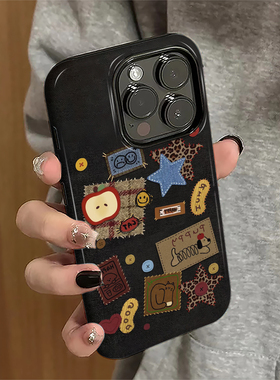 适用苹果16pro手机壳iPhone17promax新款13苹果15简约iP14女12个性11防摔xr套xsmax星星苹果8plus潮7菲林16e