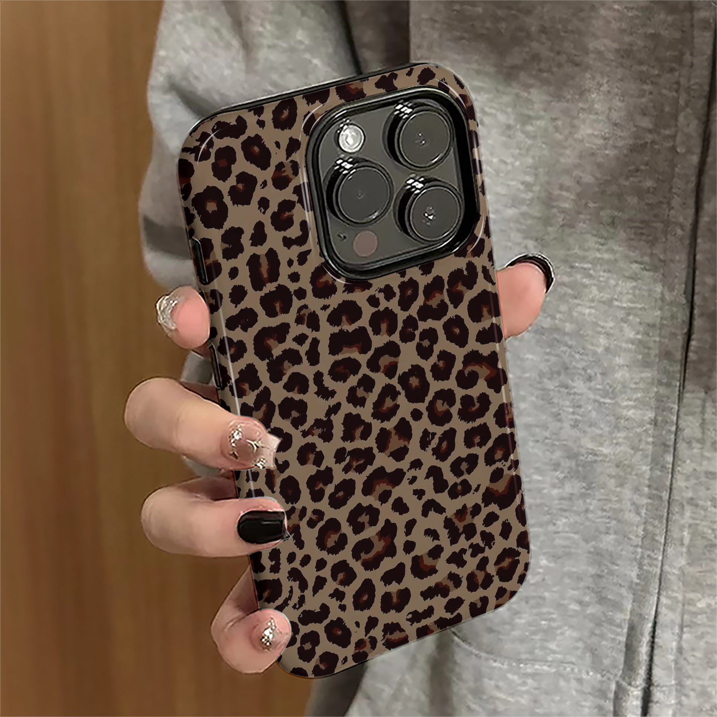 适用苹果15promax手机壳iPhone16pro新款ip17pro苹果13简约14pro女12/11防摔xsmax个性7plus高级豹纹8xr菲林e