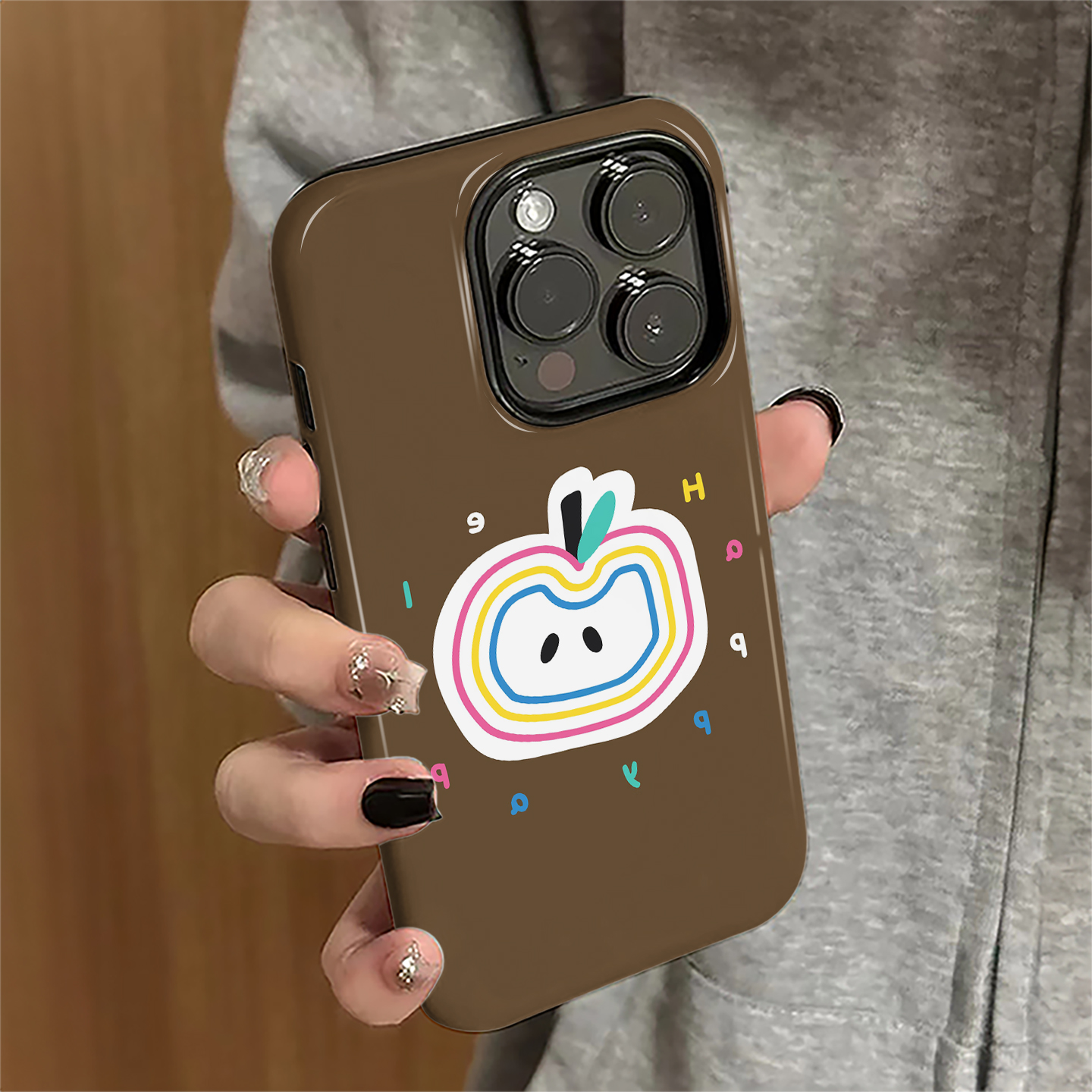 适用苹果15promax手机壳苹果16pro新款iPhone13pro简约iP14女12高级8plus硬7苹果字母11防摔xsmax套xr菲林16e