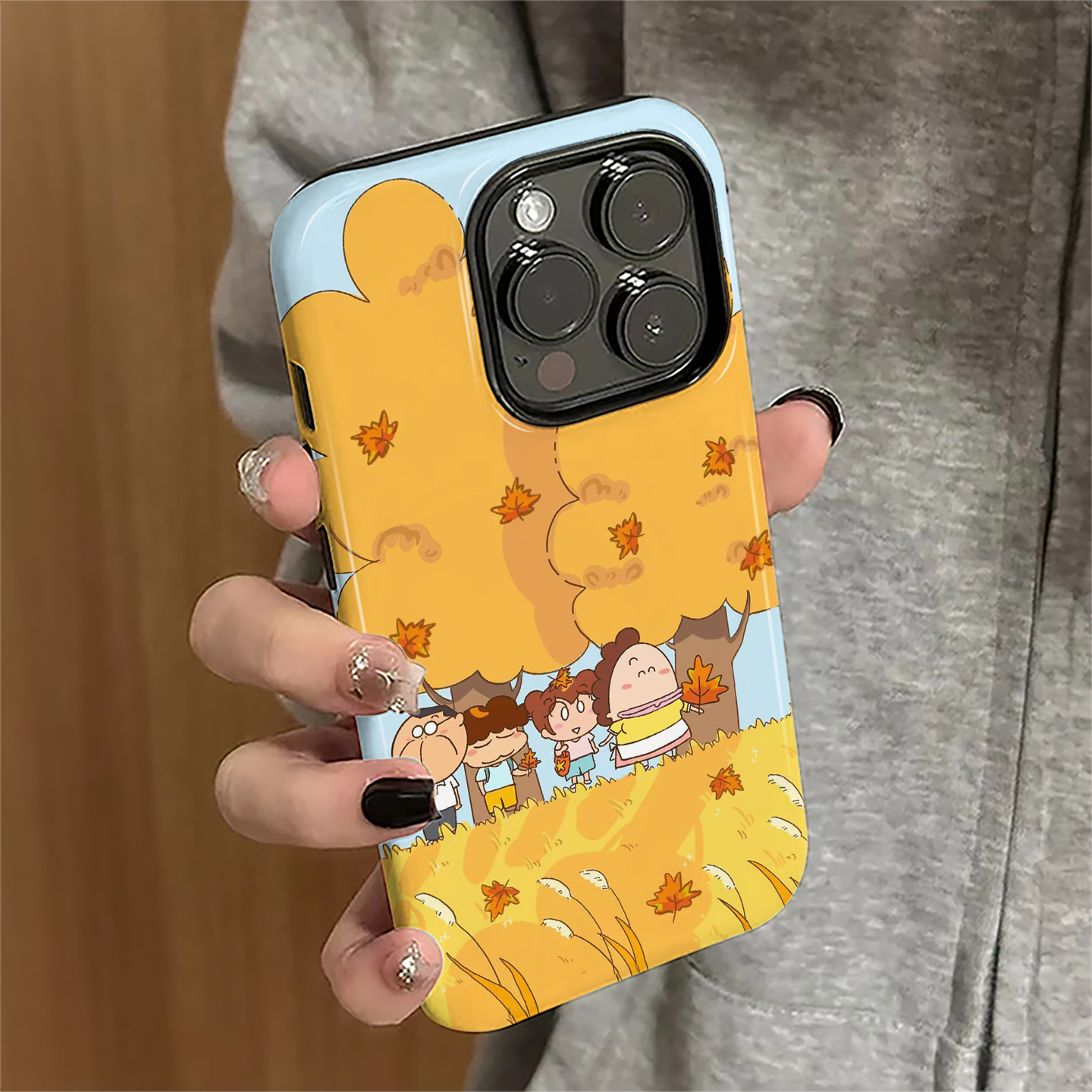 适用苹果17pro手机壳iPhone16promax简约ip15pro新款13女14卡通12防摔保护套11我们这一家xsmax潮7/8plus菲林