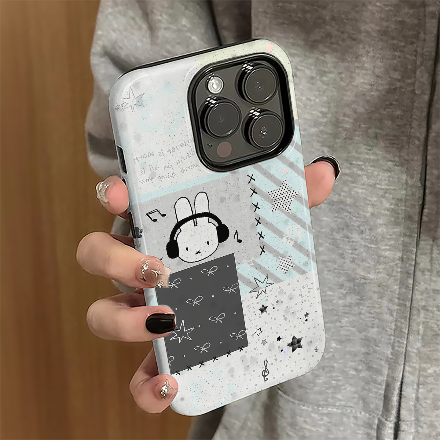 适用苹果16pro手机壳iPhone15promax新款苹果13卡通iP14女12简约8plus防摔7套11个性xsmax耳机小狗xr菲林16e