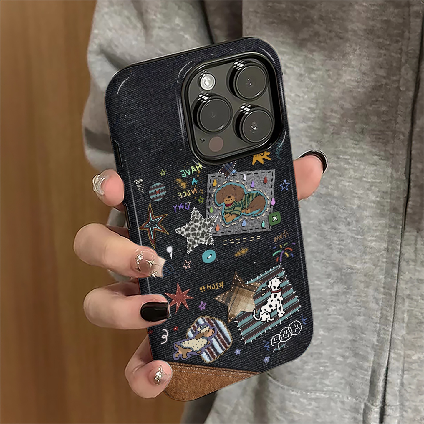 适用苹果17pro手机壳iPhone16promax个性ip15pro新款13女14高级12防摔保护套11牛仔小狗xsmax硬7/8plus菲林e