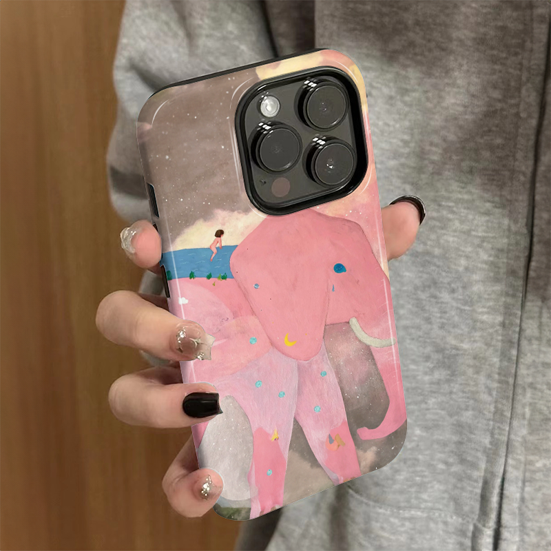 适用苹果16promax手机壳新款iPhone15女卡通pro硅胶xr防摔保护套iP13/14可爱iP7/8小众plus大象女孩xsmax外壳