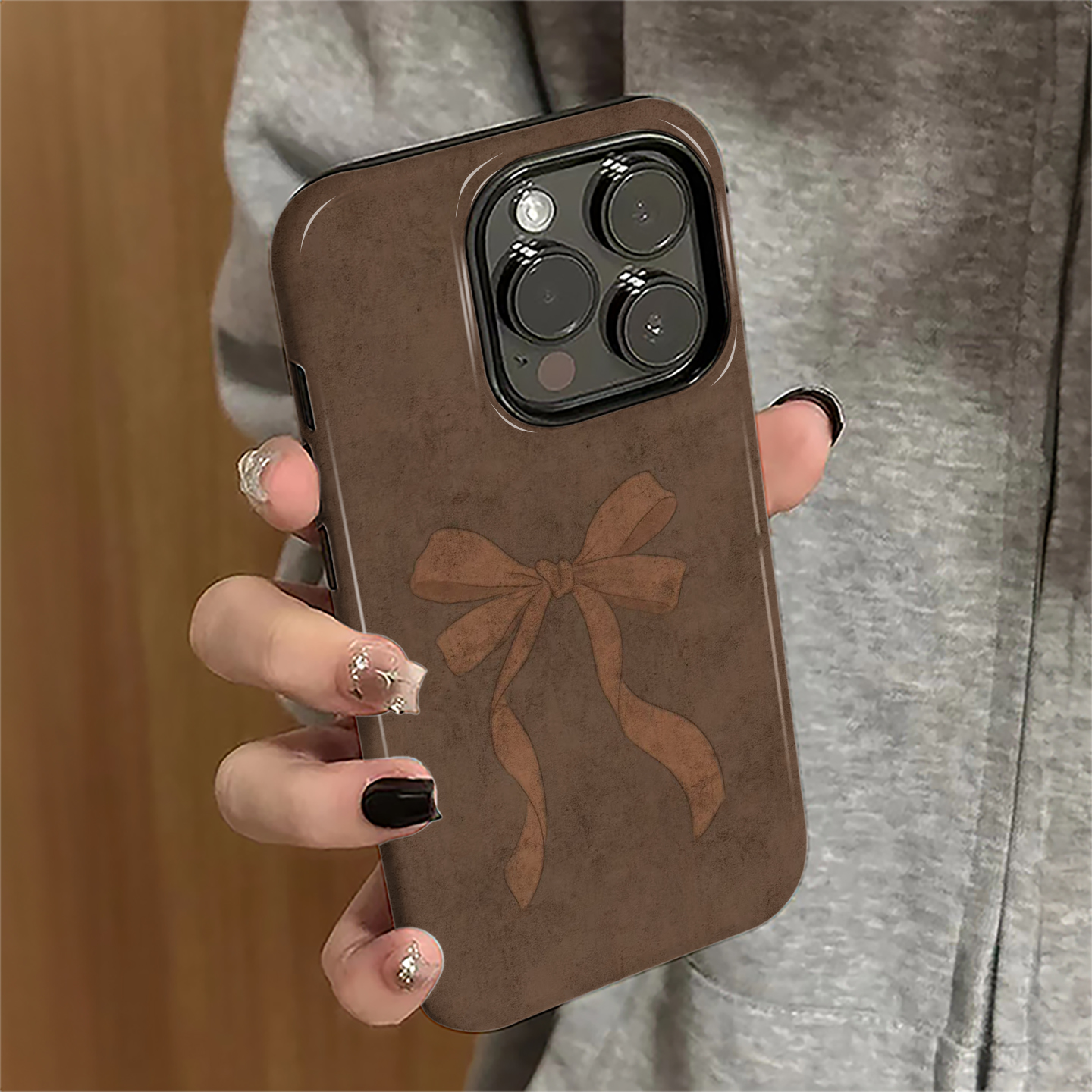 适用苹果16promax手机壳iPhone15pro新款苹果13简约iP14pro女12高级11防摔xsmax蝴蝶结7plus个性8套xr菲林16e