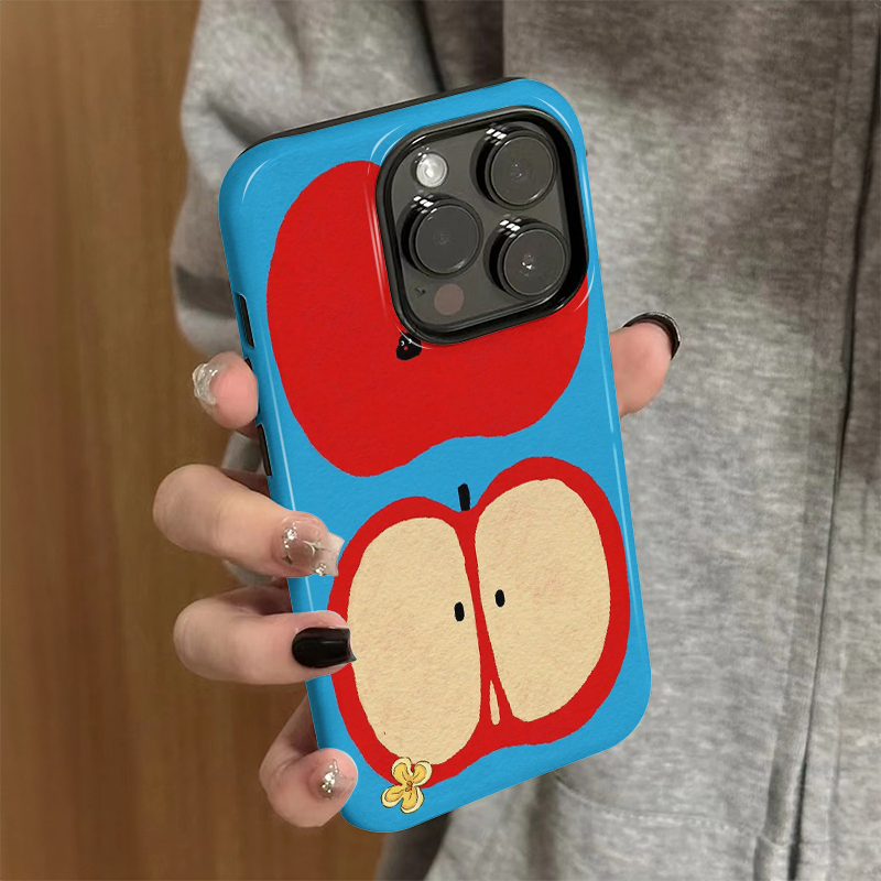 适用苹果16promax手机壳女iPhone15新款iP14简约12/13创意xsmax个性苹果8防摔11保护套7高级xr菲林二合一plus