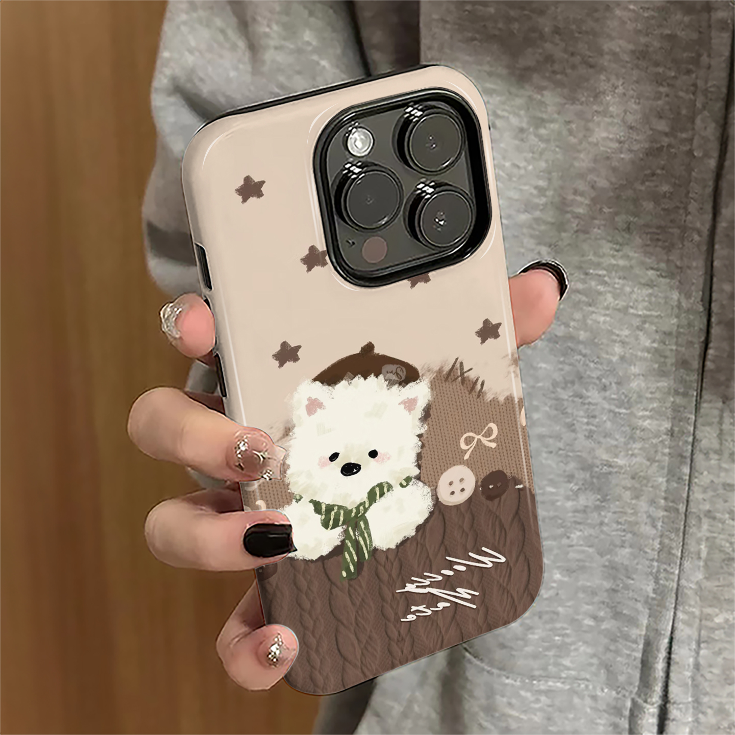 适用苹果17promax手机壳iPhone16pro新款ip15pro个性13女14简约12卡通小狗11防摔保护套xsmax菲林7/8plus硬e