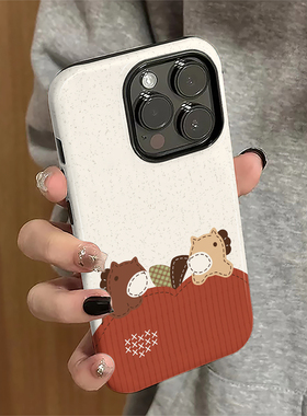 苹果小马适用iPhone17pro手机壳苹果16promax可爱ip15pro女13卡通14新款xsmax马年12防摔11保护套8/7plus菲林