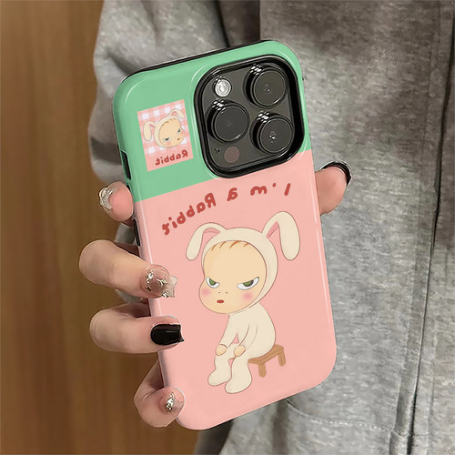 适用苹果15pro手机壳iPhone16promax新款苹果13简约iP14女12卡通11防摔7小众8plus奈良美智xsmax套xr菲林16e