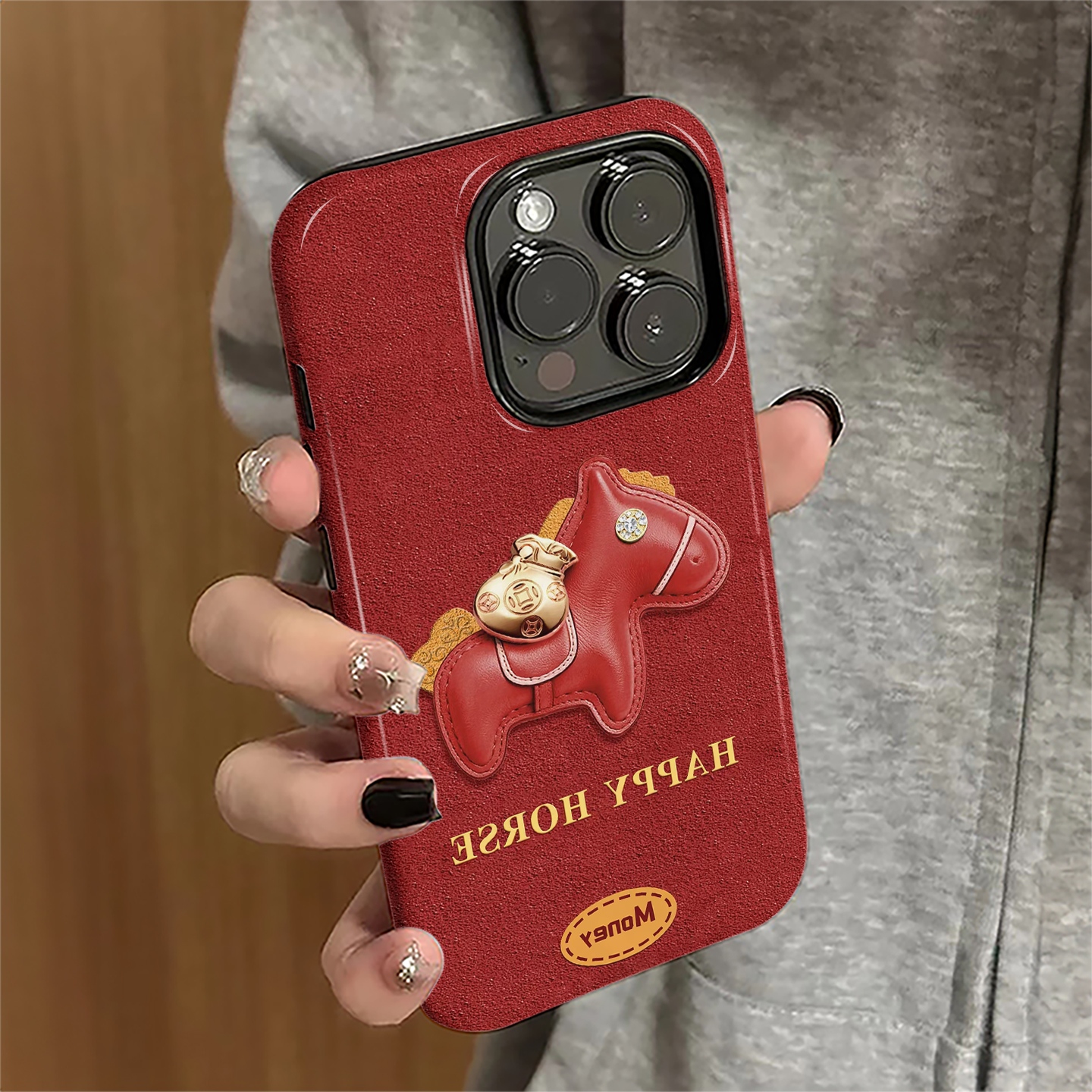 福袋小马适用苹果17promax手机壳iPhone16pro简约15pro女13卡通新款14防摔11保护套12新年xsmax/8/7plus菲林e