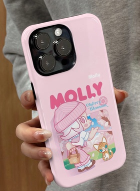 适用苹果16手机壳iPhone15promax新款iP13/12女个性14简约xsmax蝴蝶结女孩8防摔11套7高级plus菲林二合一xr硬