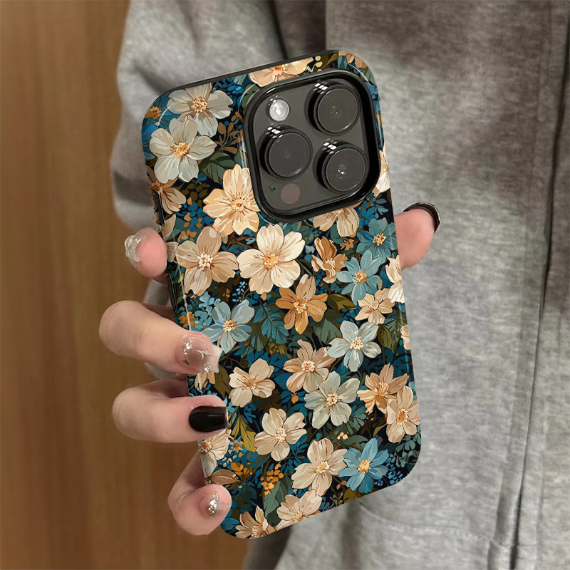 适用苹果16promax手机壳iPhone15x新款13个性iP14女12简约xsmax复古碎花8硅胶11防摔套7小众plus菲林二合一xr